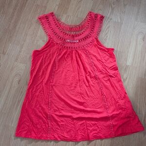 Ricki's Vibrant Coral Sleeveless Tunic